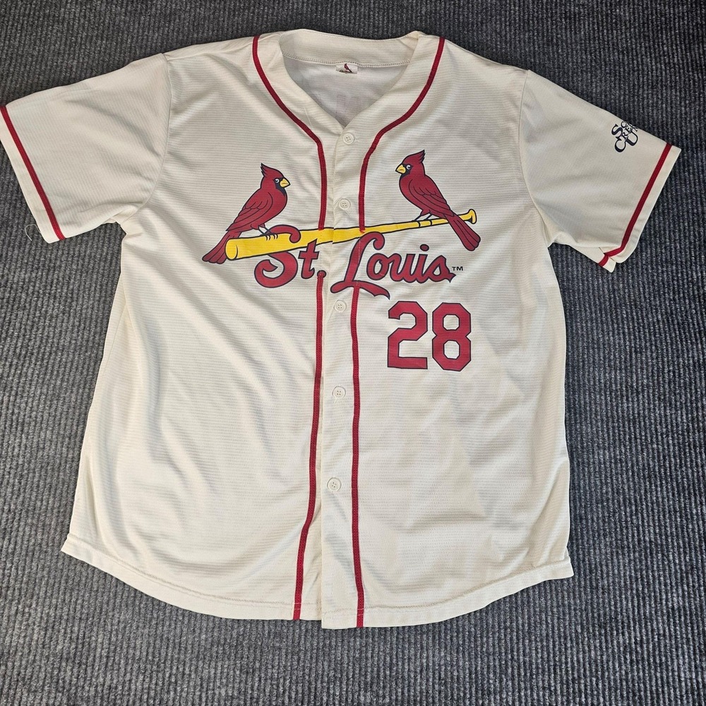 St. Louis Cardinals Jersey Mens XL White MLB Baseball Nolan Arenado 28 Cardinals
